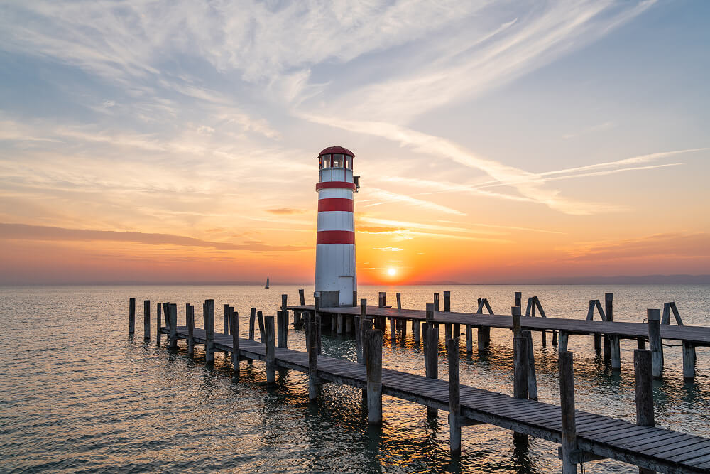 Leuchtturm in Podersdorf am Neusiedler See