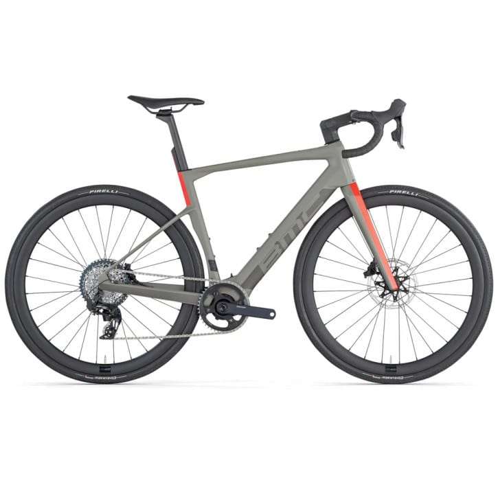 BMC Roadmachine 01 AMP X ONE rhino grey / neon red - RH 61 cm
