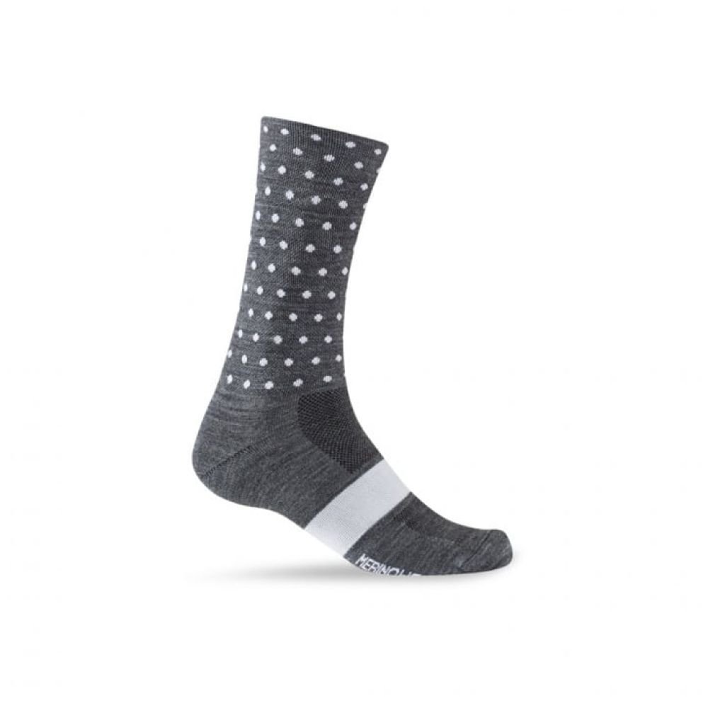 Giro MerinoSeasSocks charcocal/white dots - M