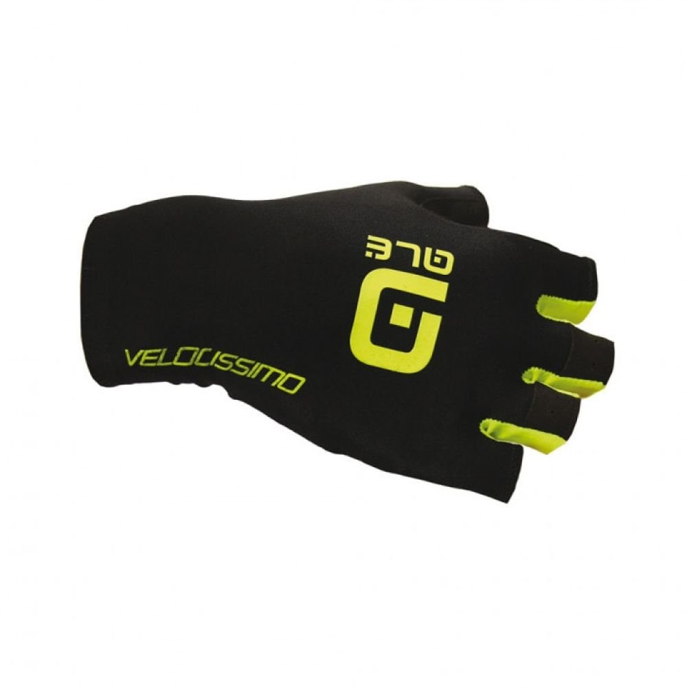 ALE Velocissimo Crono Gloves schwarz/gelb XXL