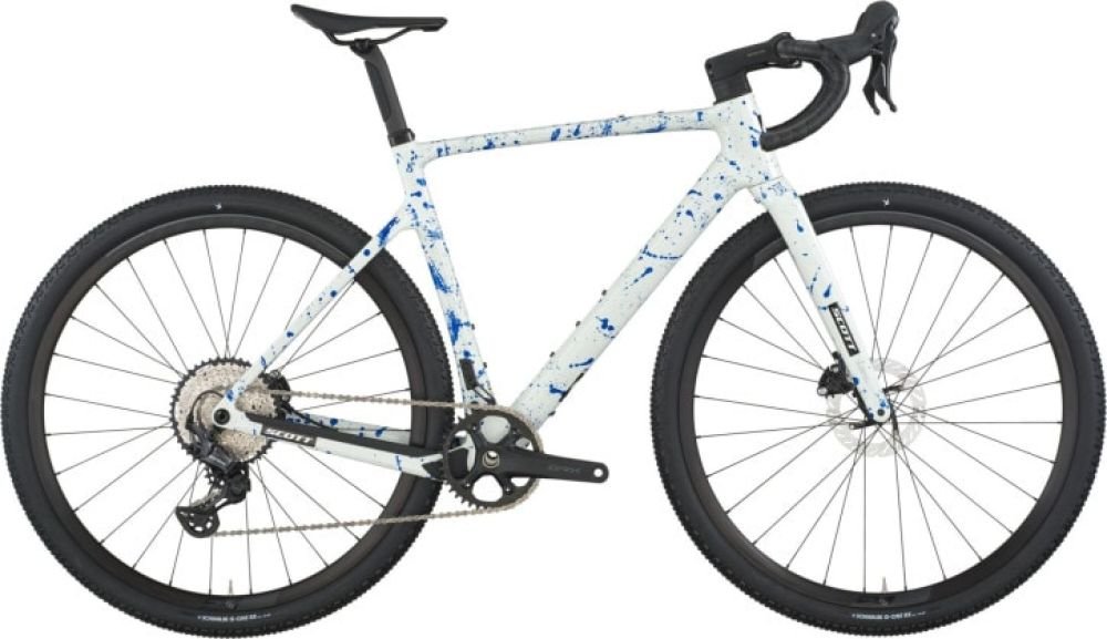 Scott Addict Gravel 30 white/splatter blue 2026 - RH-M
