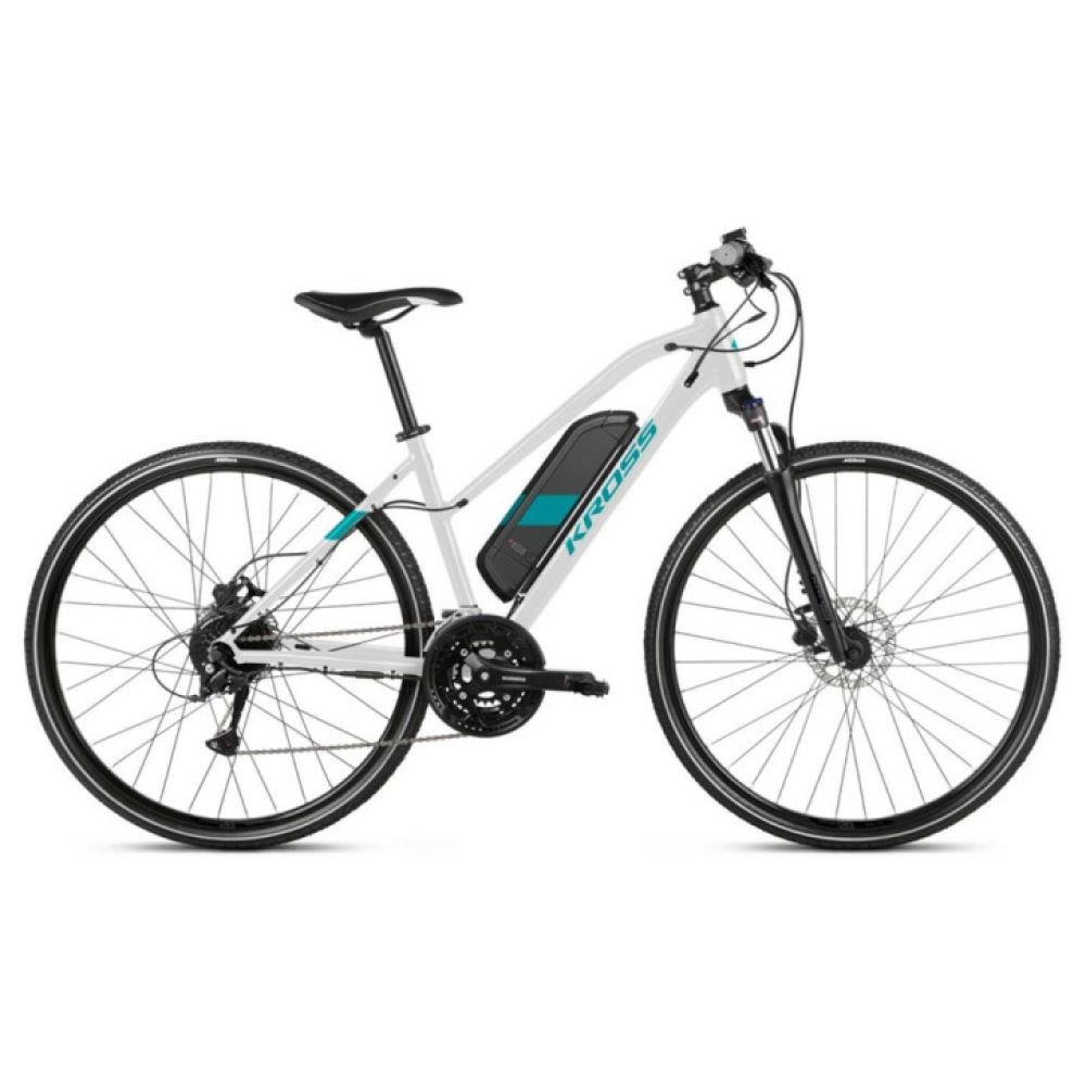 Kross Evado Hybrid 1.0 D white turquoise RH-L
