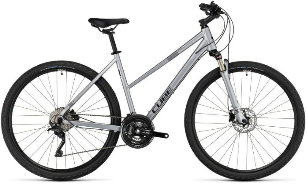 Cube Nature EXC polarsilver´n´black 2024 Trapeze - RH 46 cm