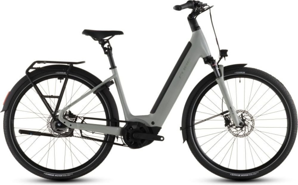 Cube Supreme Hybrid Deluxe ONE 600 ashgreen´n´chrome 2026 Easy Entry - RH 42 cm