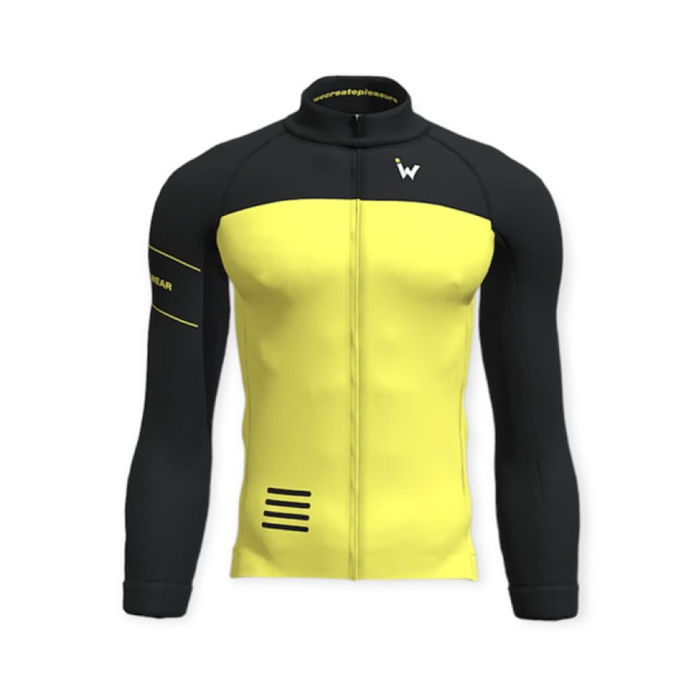 IW Cycling Wear Jersey Windproof  black lime - L