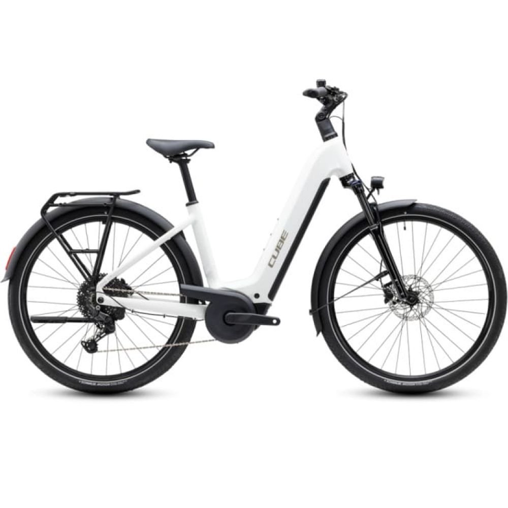 Cube Touring Hybrid ONE 600 metallicwhite´n´chrome Easy Entry - RH 54 cm