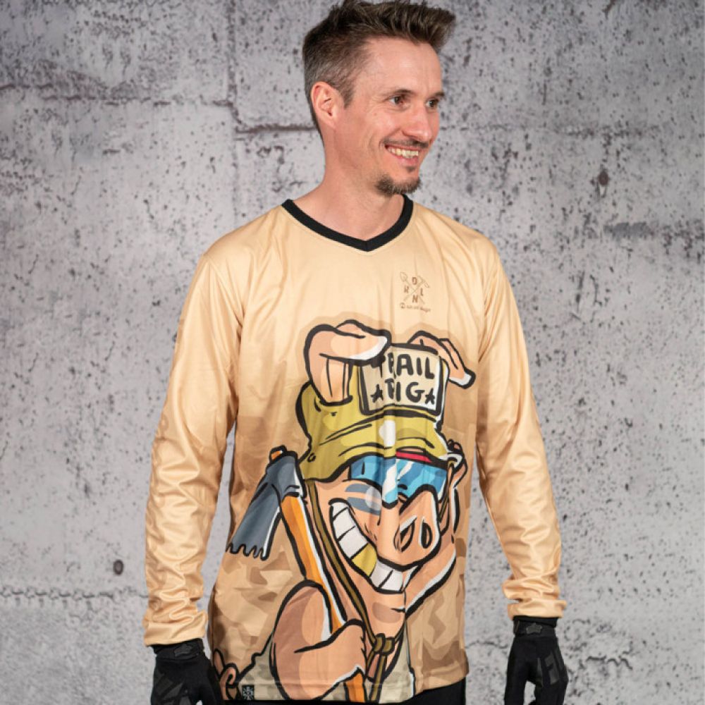 Riesel Design Langarmtrikot "banger" trail pig - L
